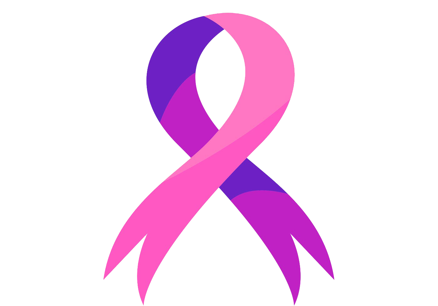 Cancer Ribbon Bow PNG Image