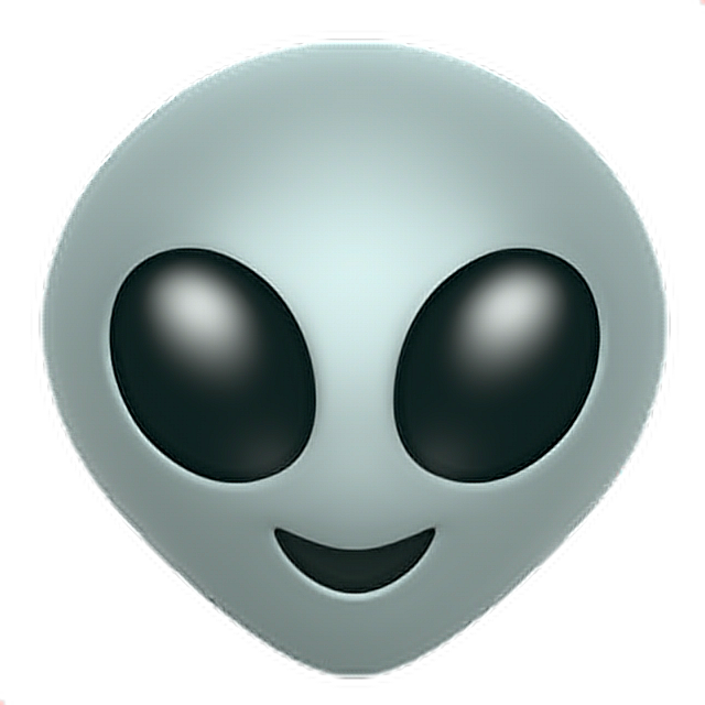 Kartun alien emoji PNG latar belakang Gambar