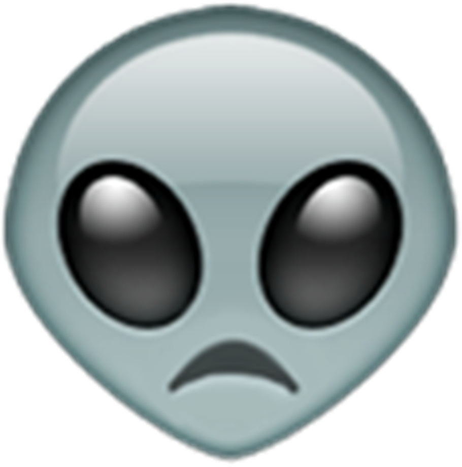 Gambar kartun alien emoji PNG