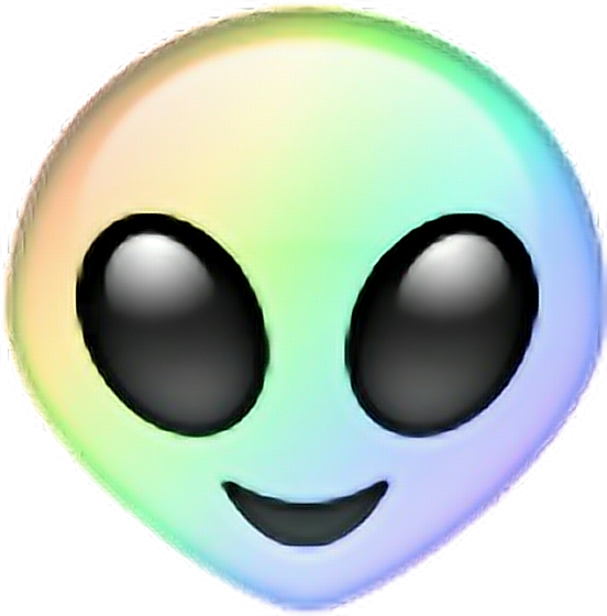 Cartoon Alien Emoji PNG Transparent Image