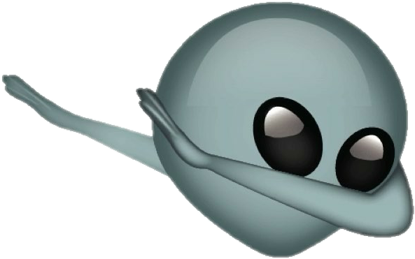 Cartoon Alien emoji Transparant Beeld