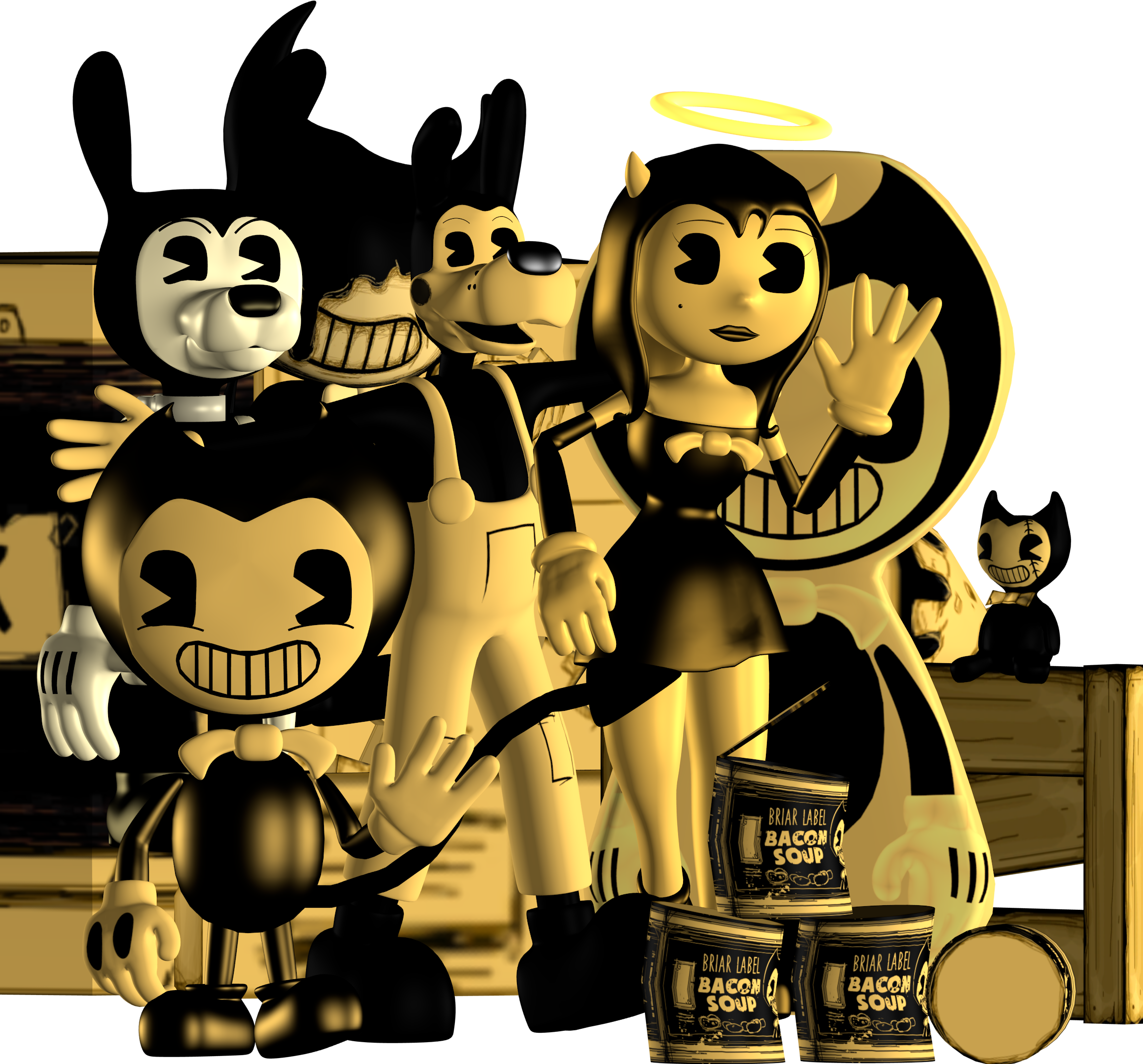 Cartoon Bendy And The Ink Machine PNG Free Download