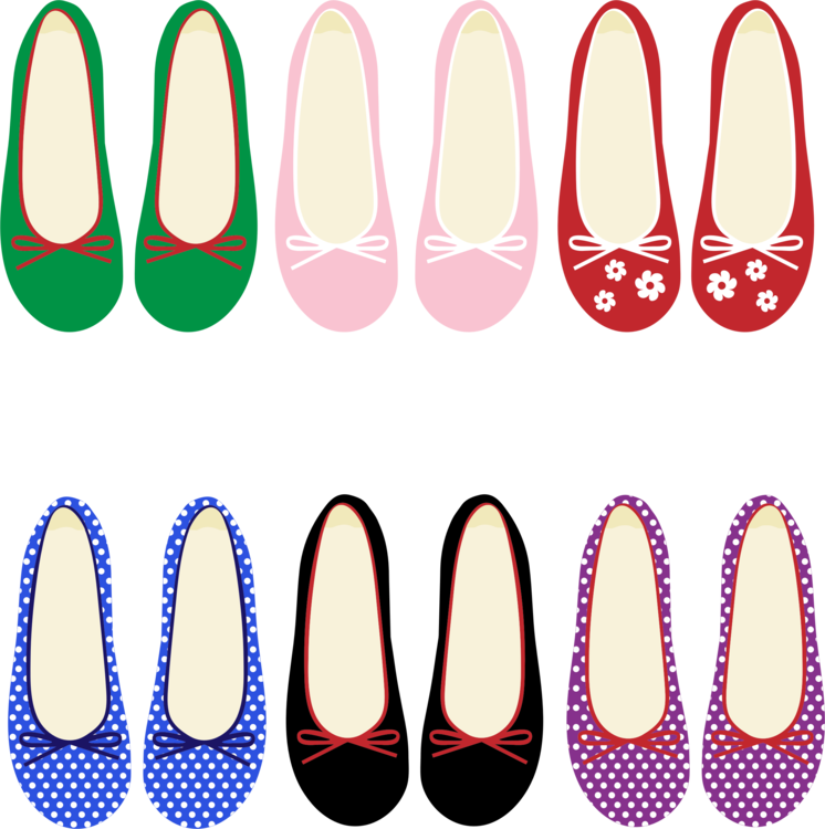 Classic Ballet Shoes PNG Image Background