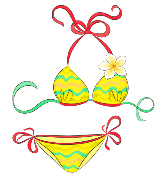 Imagen Transparente de bikini colorido