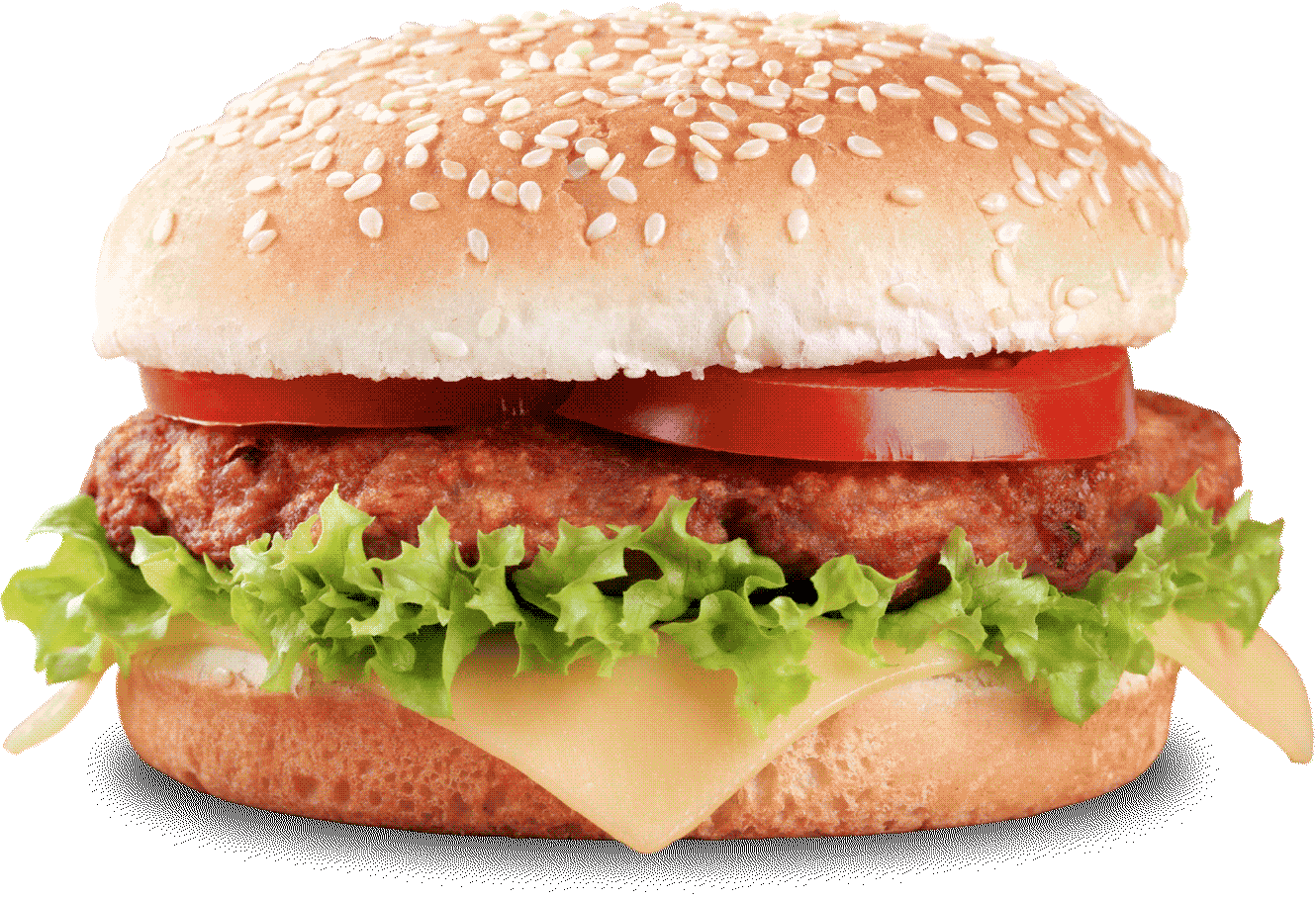 Masakan Burger Sandwich Transparan Gambar
