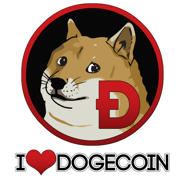 DOGECOIN Cryptocurcy PNG-Bildhintergrund
