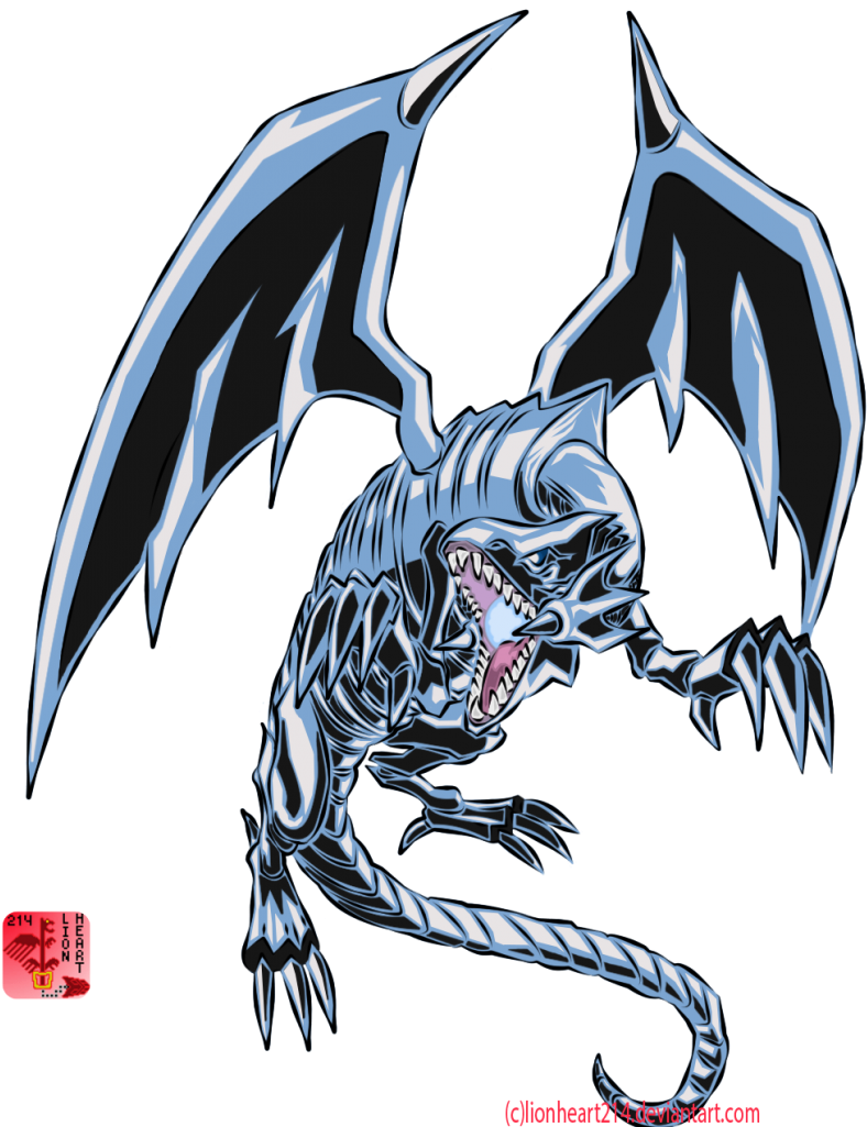 Fictional Blue Eyes White Dragon PNG High-Quality Image