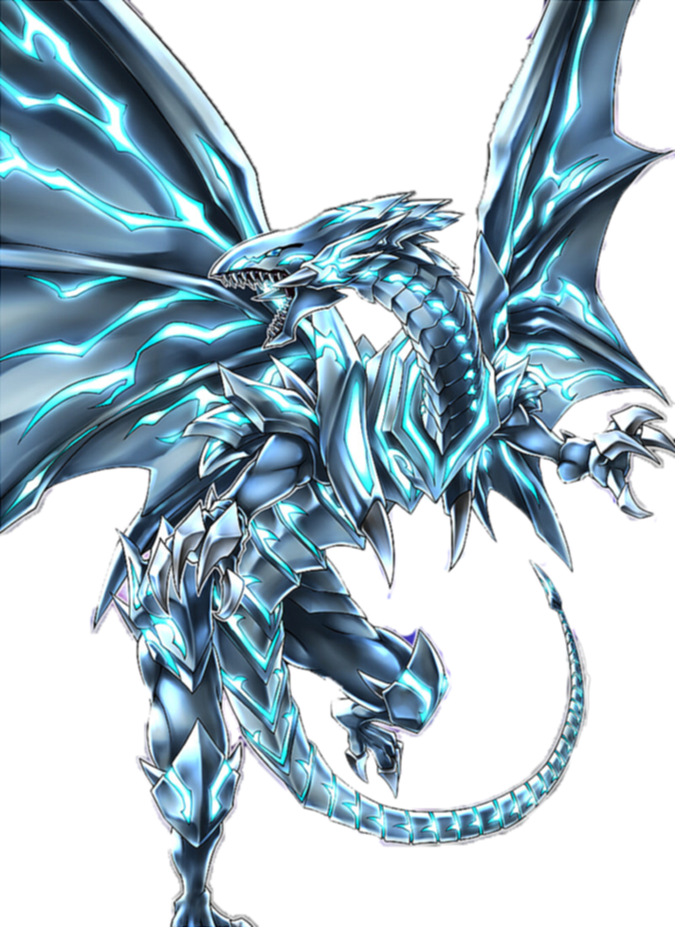 Fictional Blue Eyes White Dragon PNG Image Background