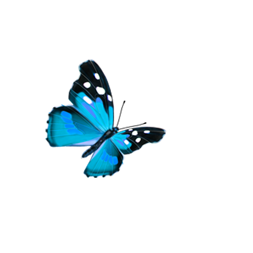 Flying Blue Butterflies PNG Hoogwaardige Afbeelding