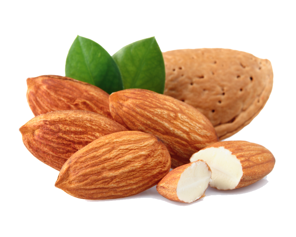 Latar belakang Gambar almond segar
