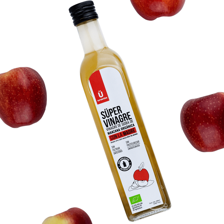 Imagen de alta calidad del vinagre de la sidra de manzana fresca