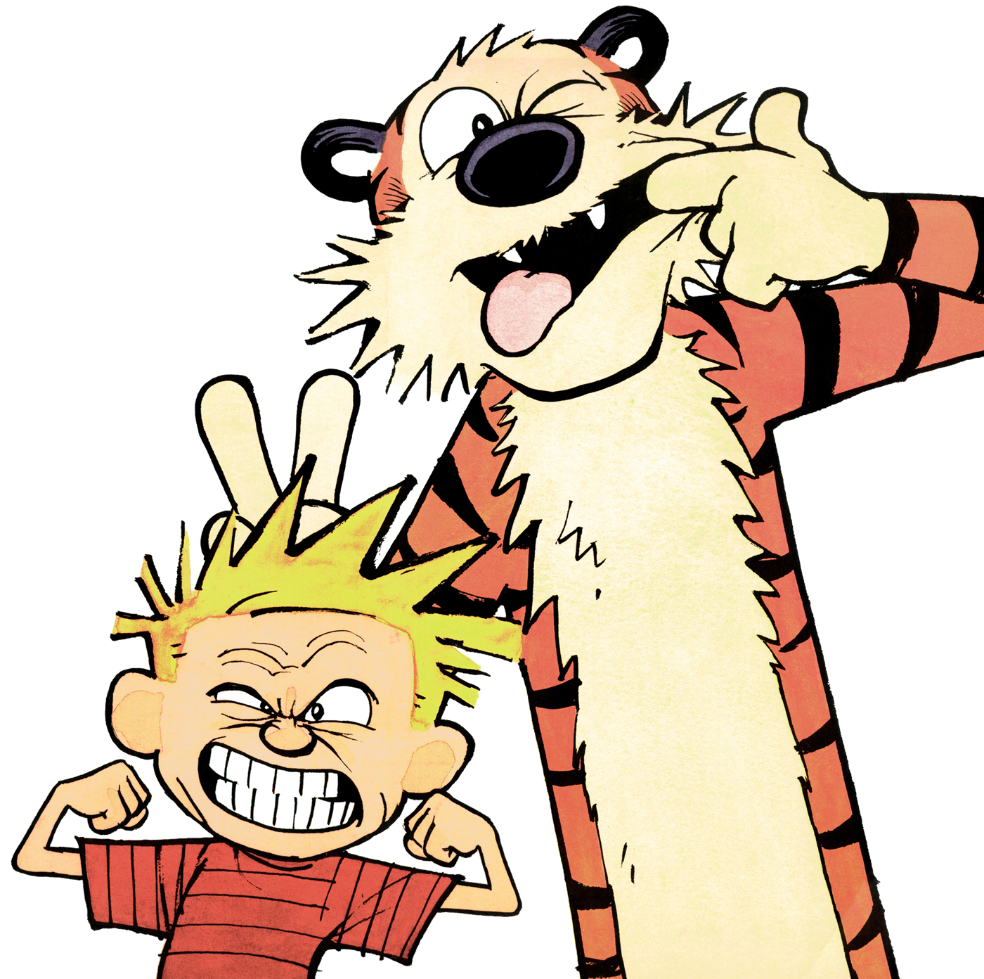 Grappige Calvin en Hobbes PNG Hoogwaardige Afbeelding