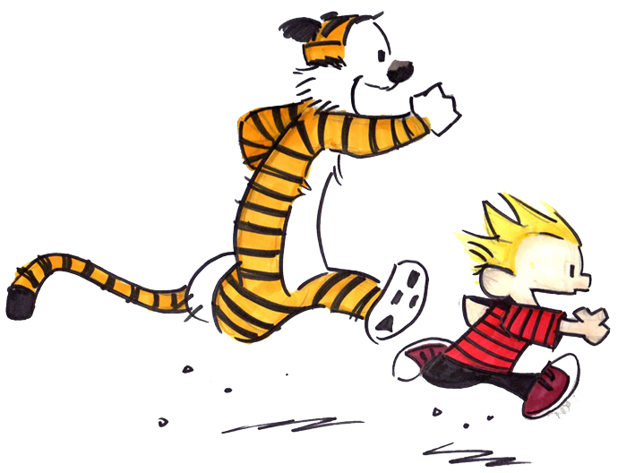 Gambar PNG Calvin dan Hobbes lucu