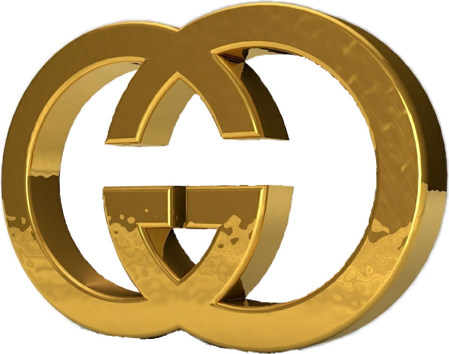 Gucci ouro logotipo PNG imagem fundo