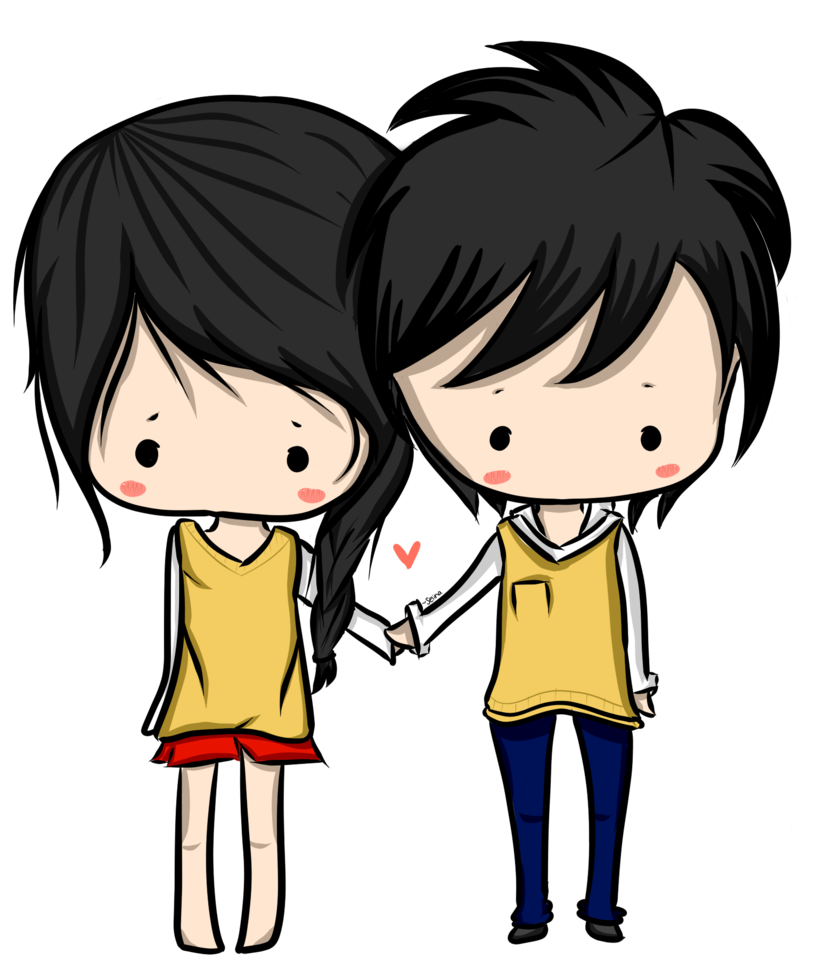 Love Anime Couple PNG Free Download