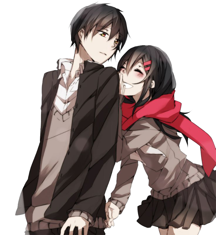 Love Anime Couple PNG Image