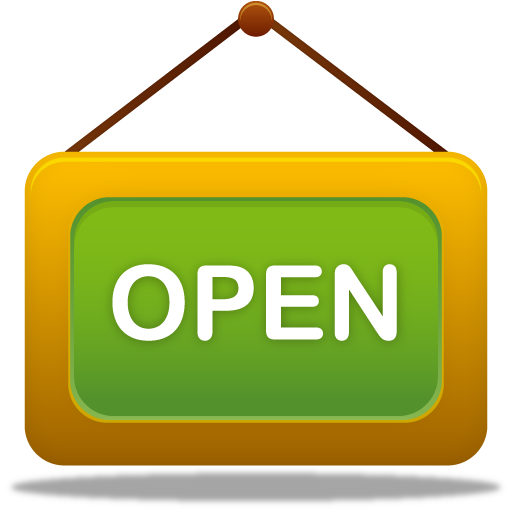 Open Door Sign PNG High-Quality Image