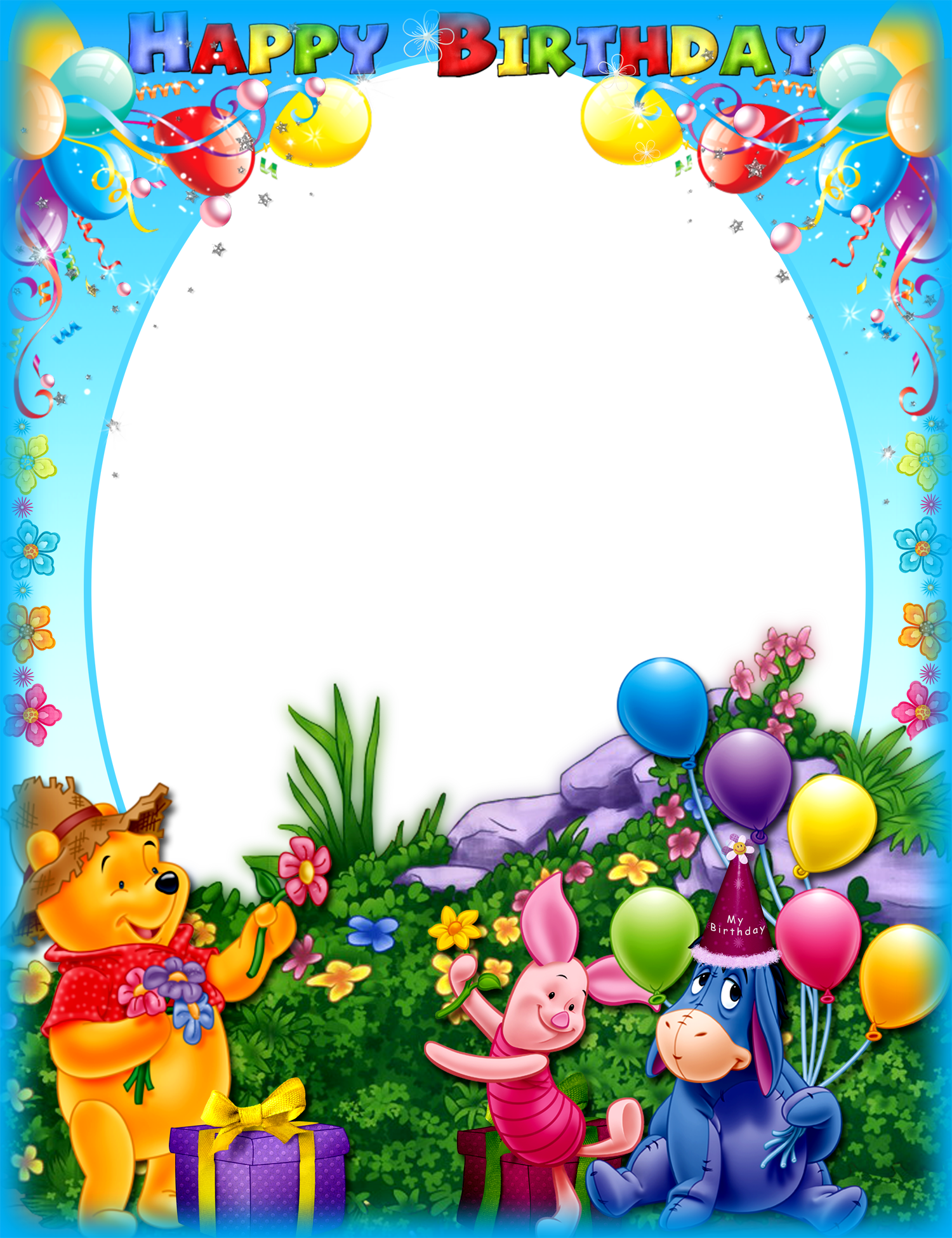 Party Birthday Frame Free PNG Image