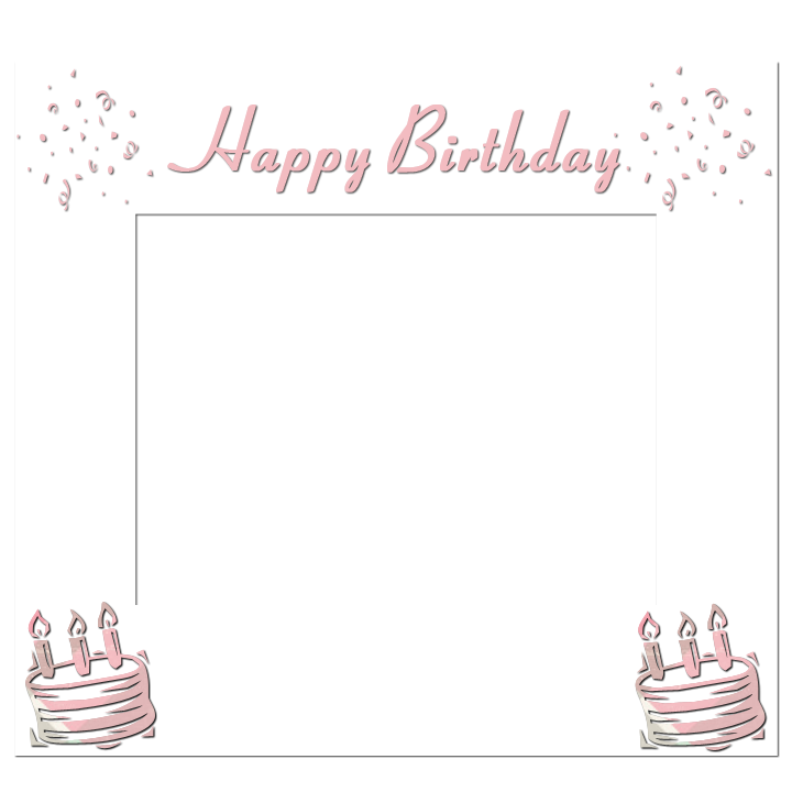 Feest verjaardag frame PNG Gratis Downloaden