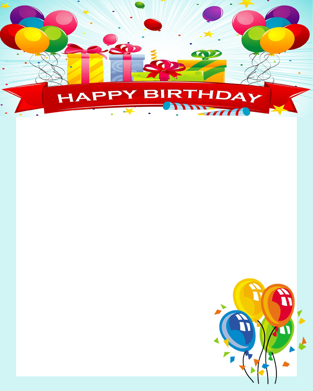 Party Birthday Frame PNG Picture