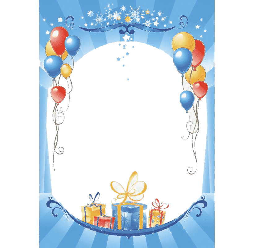 Party Birthday Frame Transparent Image