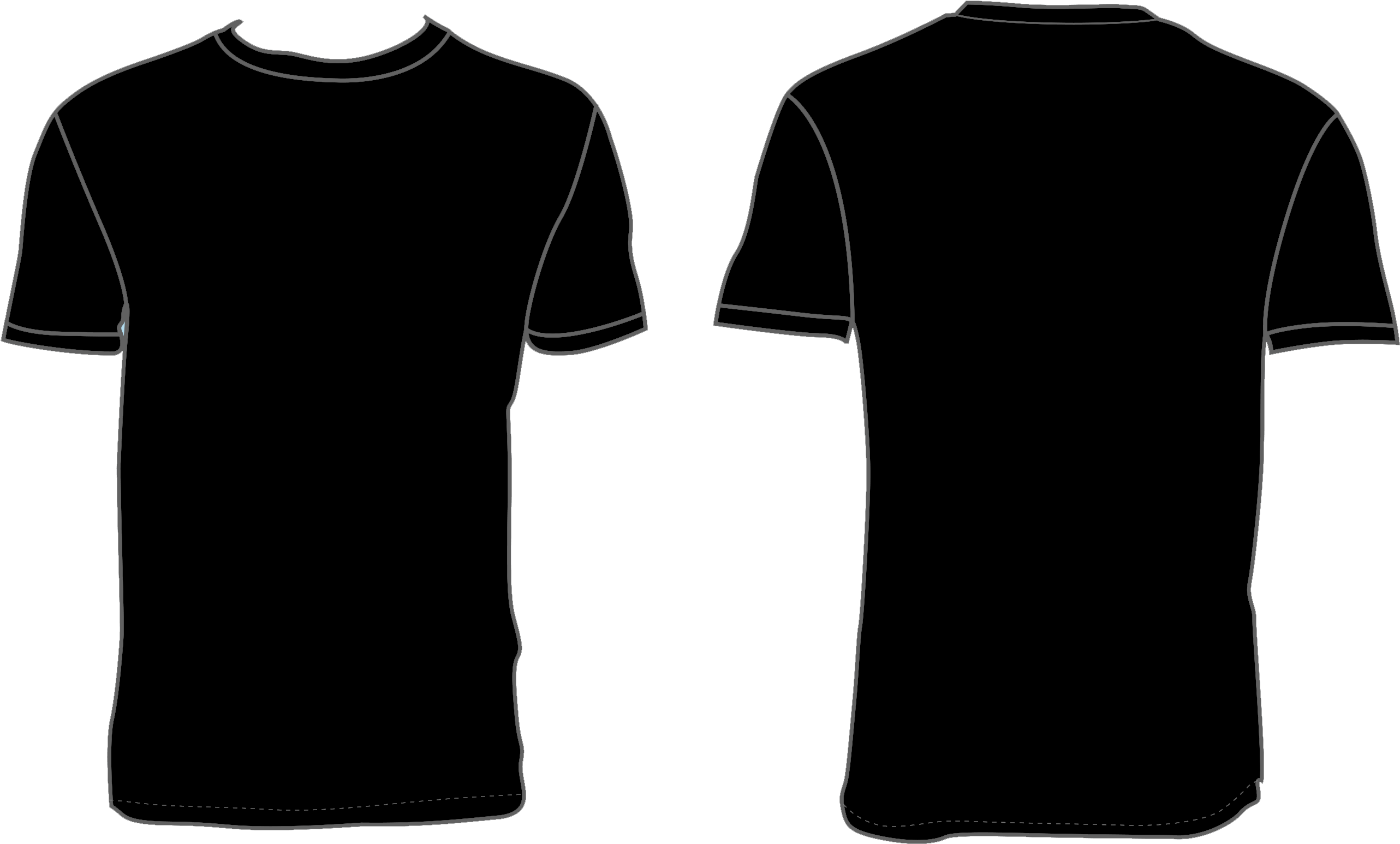 T-shirt hitam polos PNG Gambar berkualitas tinggi