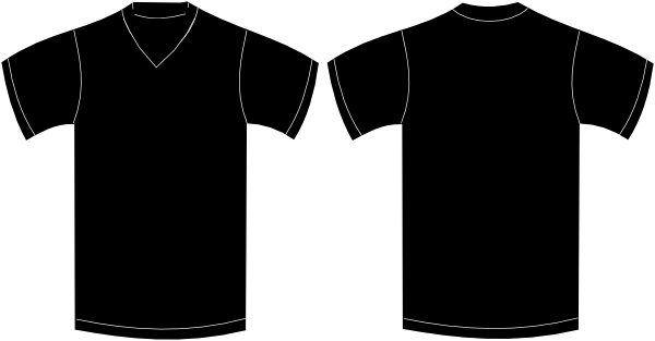 Простая черная футболка PNG фото