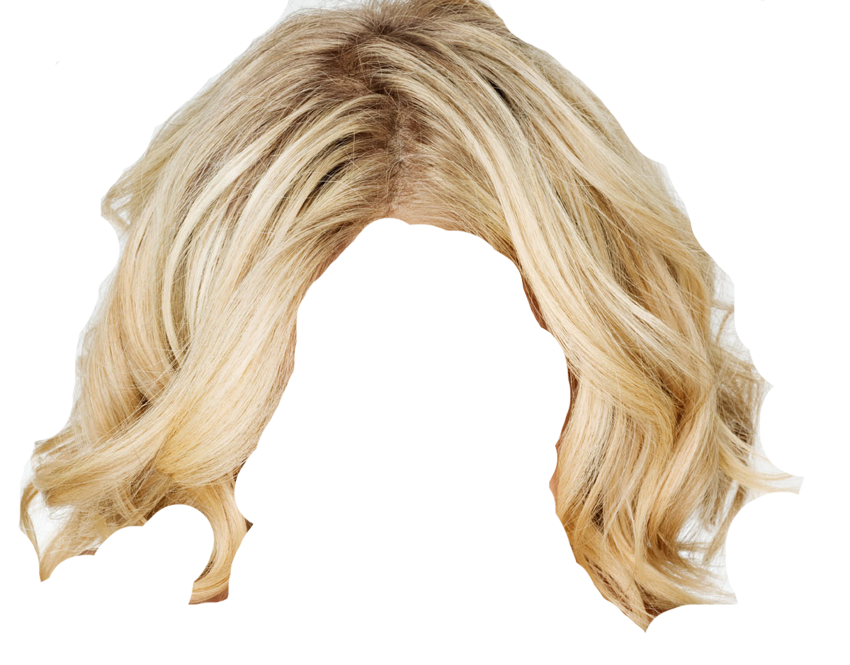 Short Blonde Wig Transparent Image