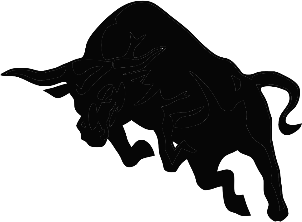 Silhouette Bull PNG Image Background