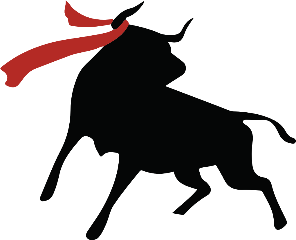 Silhouette Bull PNG Transparent Image
