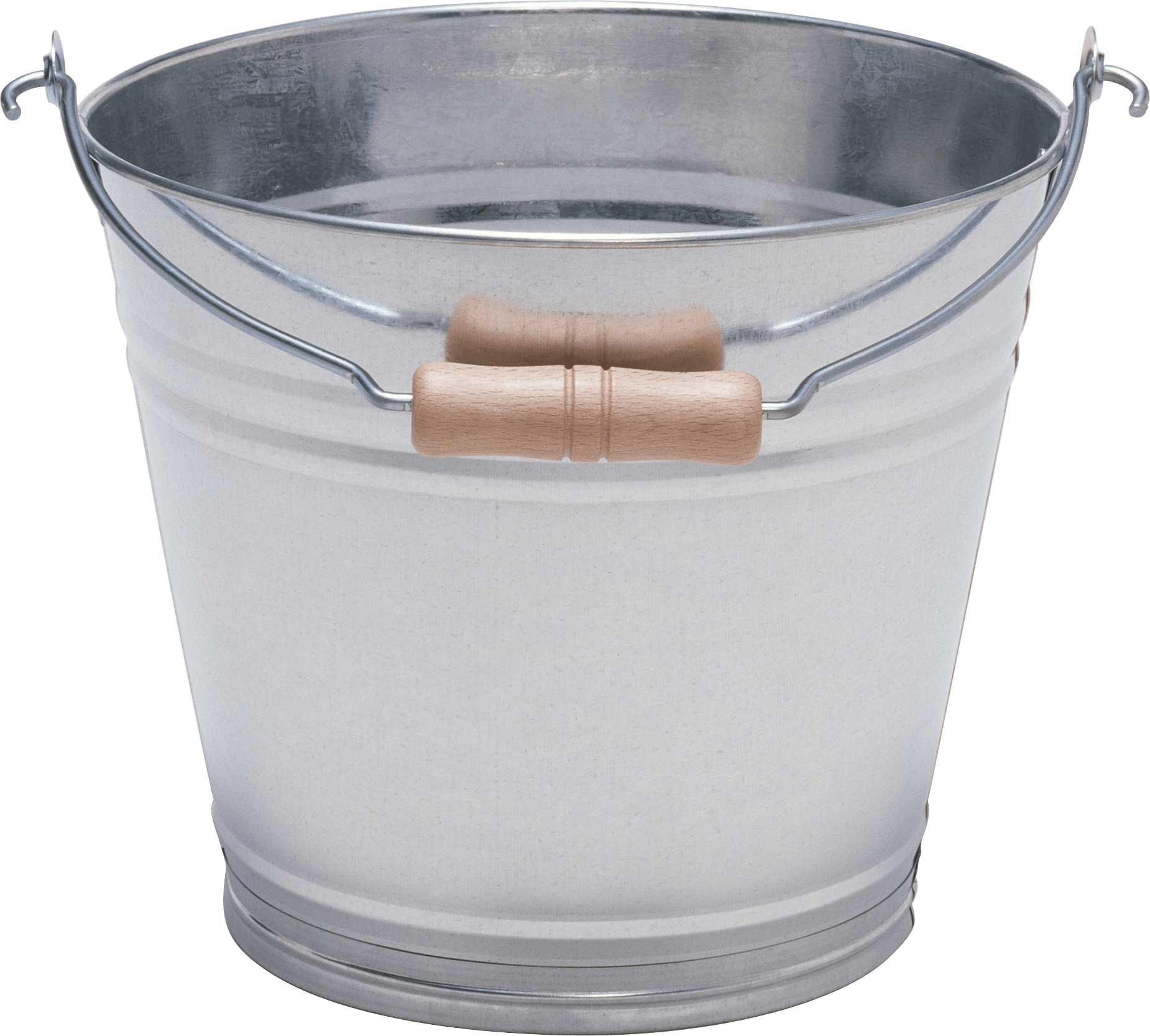 Steel Bucket PNG Transparent Image