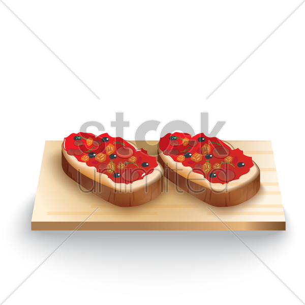 Traditional Bruschetta PNG Image Background