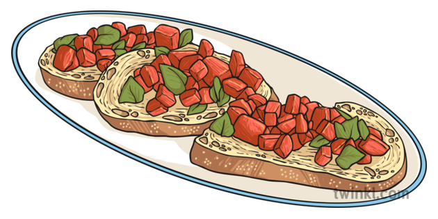 Traditional Bruschetta PNG Image