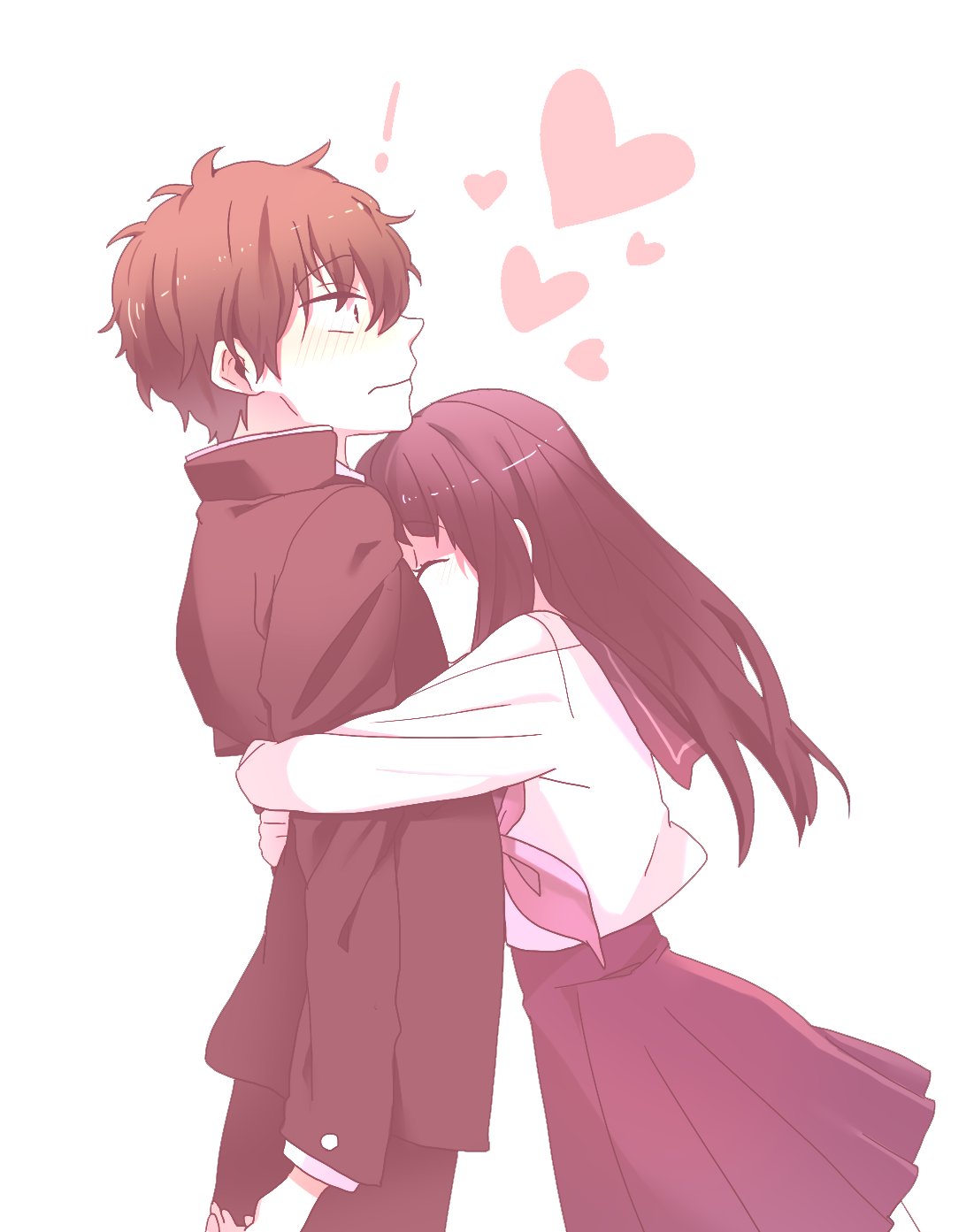 Vector Anime Couple PNG High-Quality Image