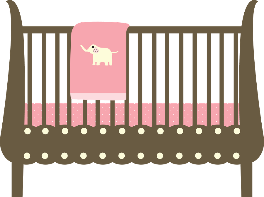 Vector Baby Bed PNG Photo