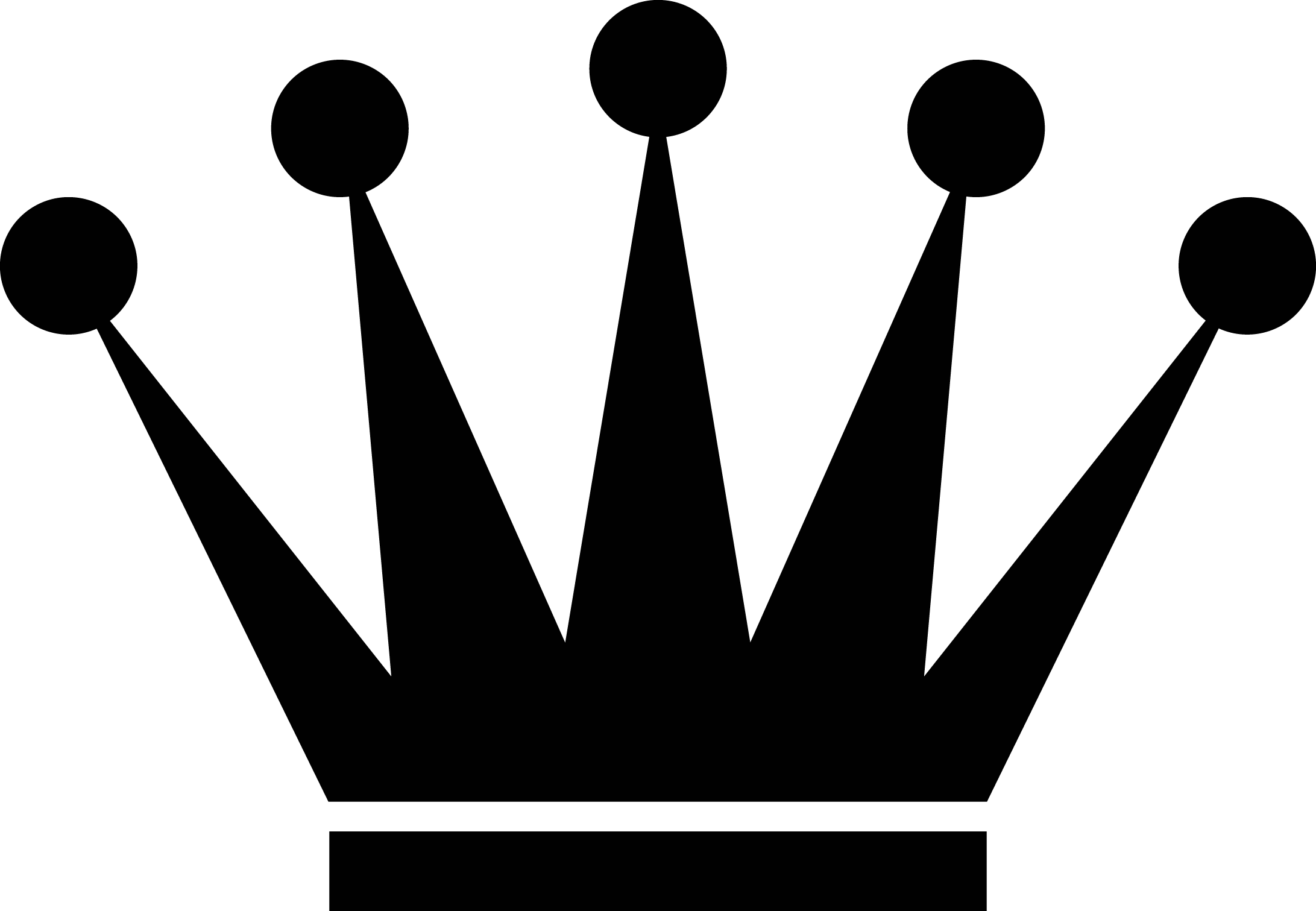 Vektör siyah taç ücretsiz PNG Görüntü