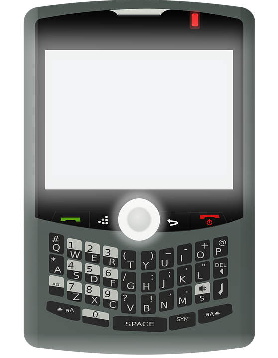 Image Transparente de BlackBerry mobile de vecteur