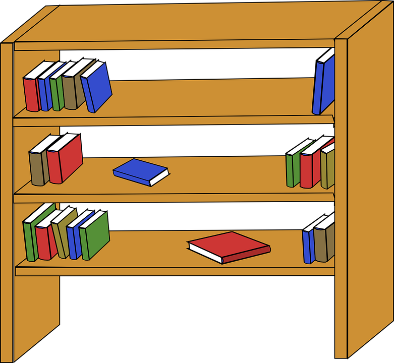 Vector Bookshelf Transparent Image