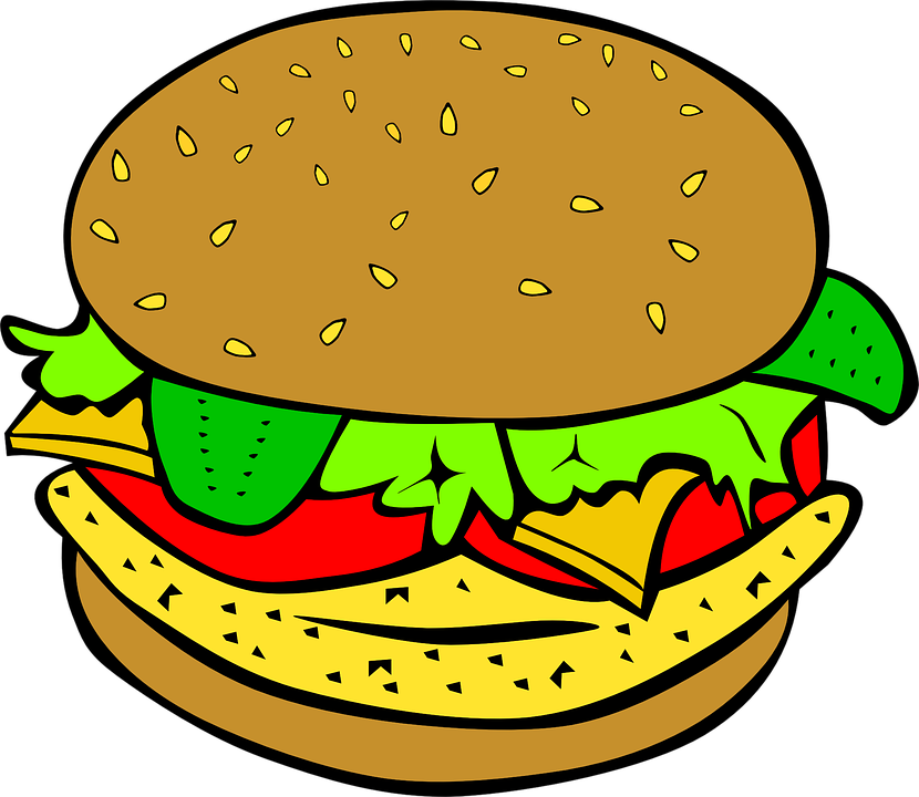 Immagine del PNG sandwich di Burger di vettore