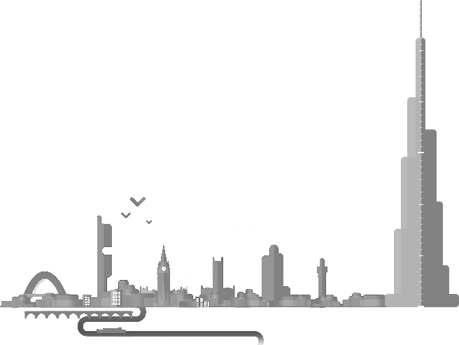 Vektor Burj Khalifa PNG Gambar