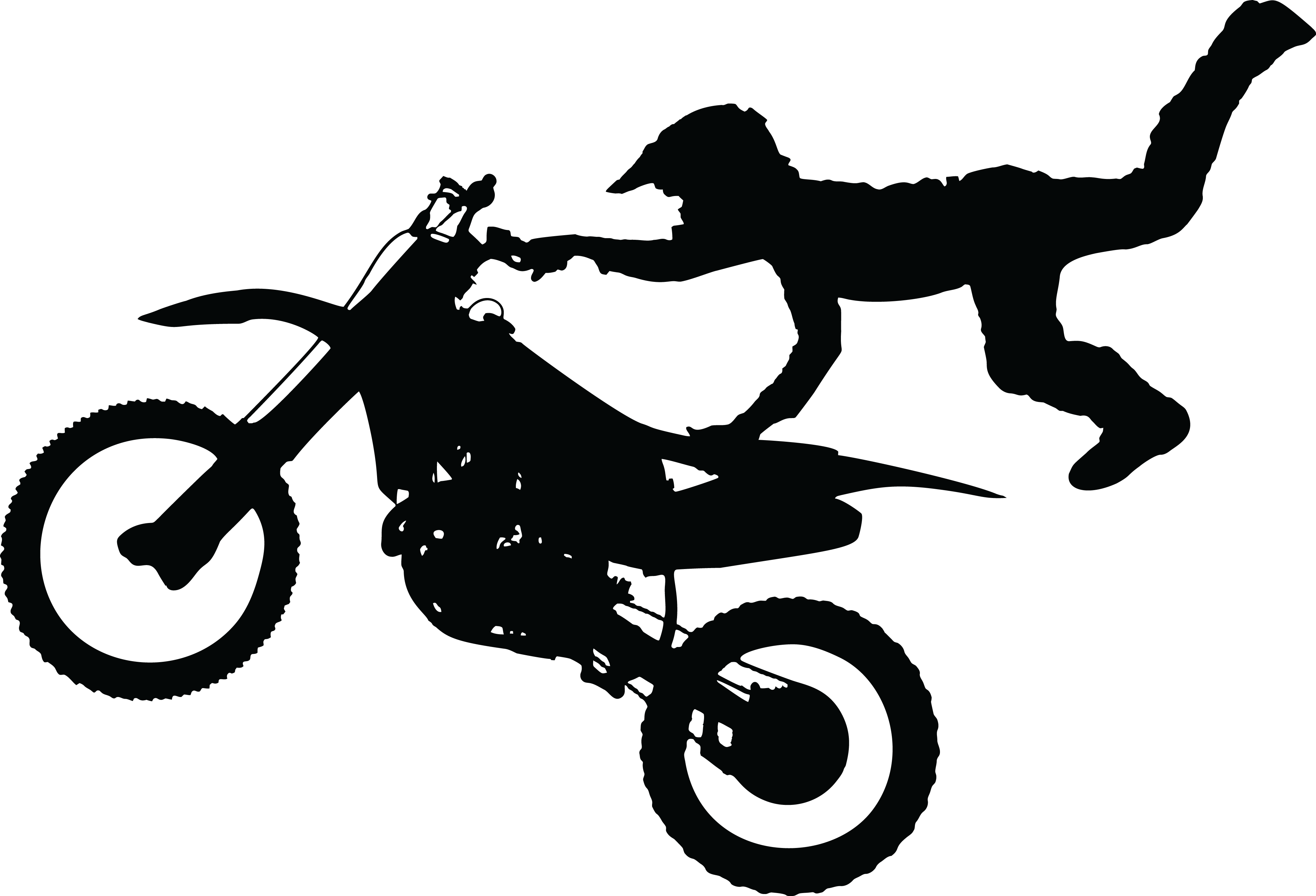 Vektor Wheeling Motocross PNG Gambar