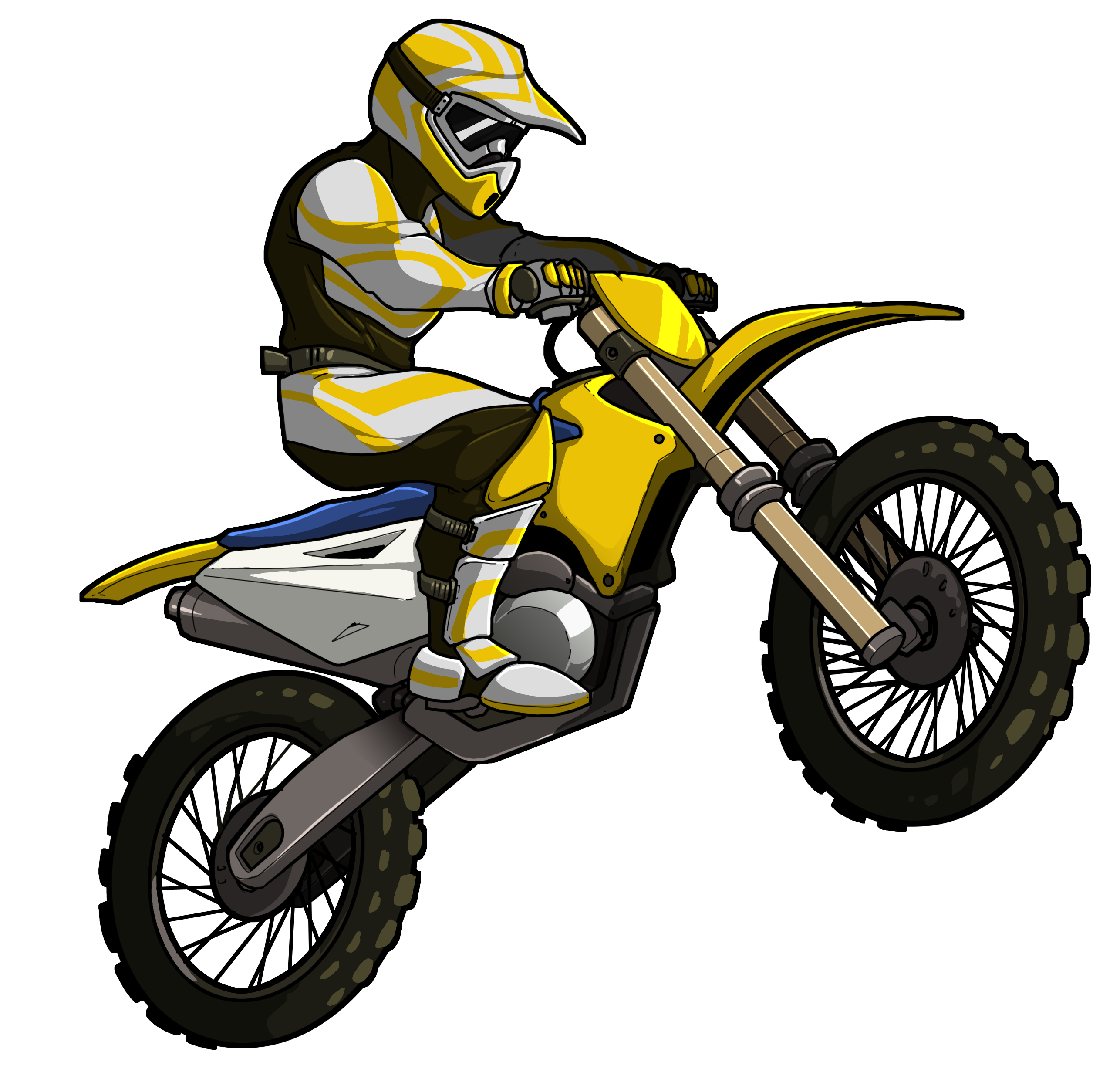 Wheeling Motocross PNG Unduh Image