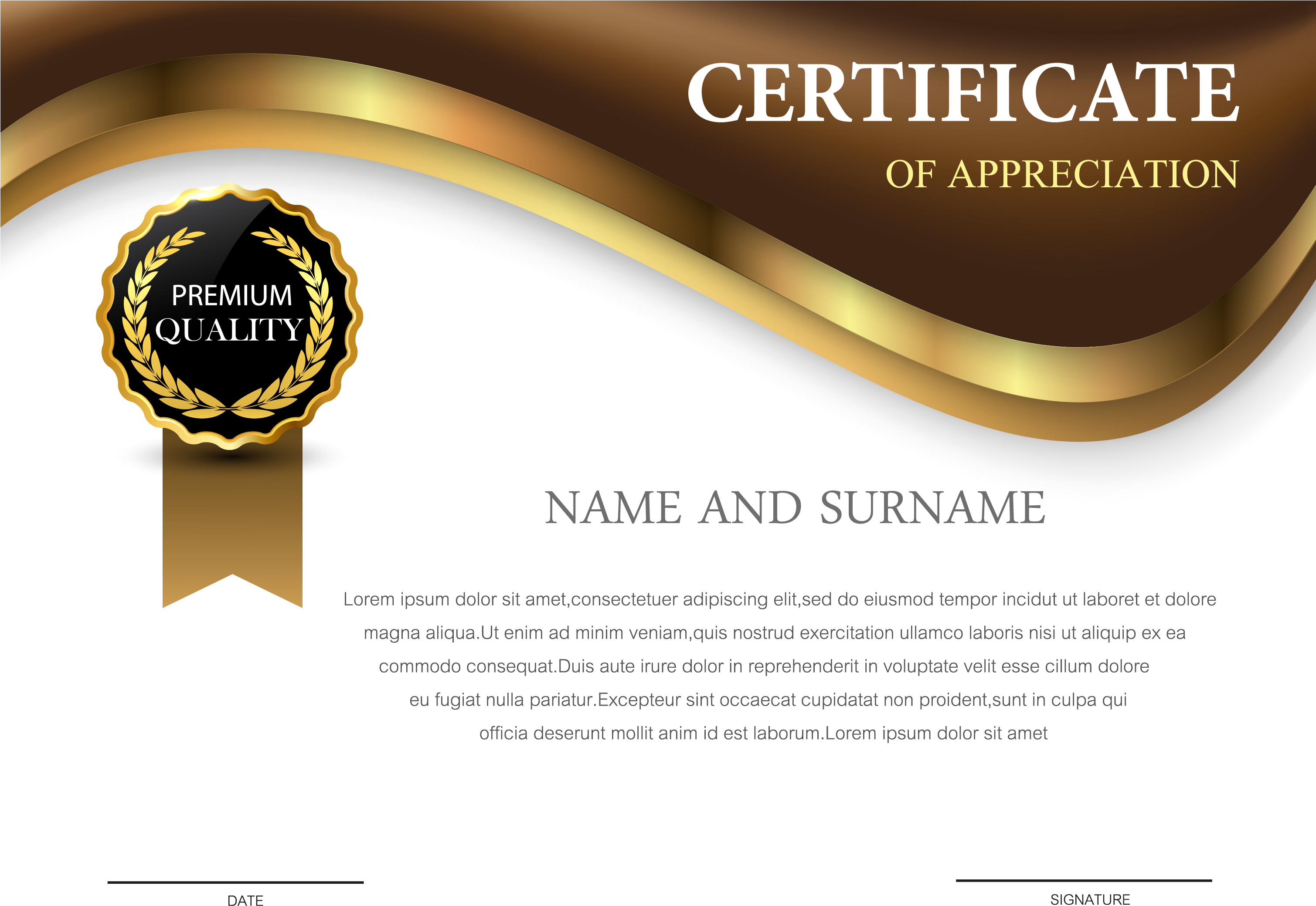 Certificado de Apreciação PNG Baixar Imagem