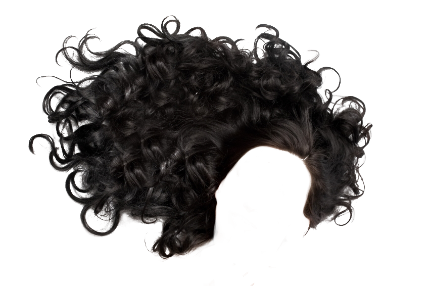 شعر أسود مجعد PNG صورة خلفية