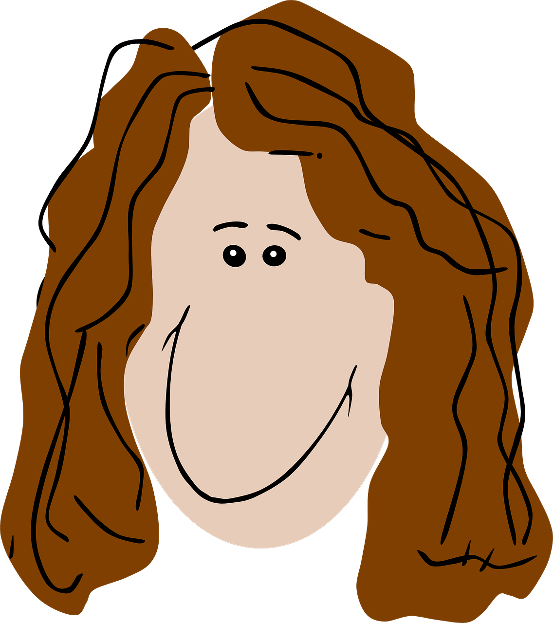 Brown Curly Hair PNG Free Download