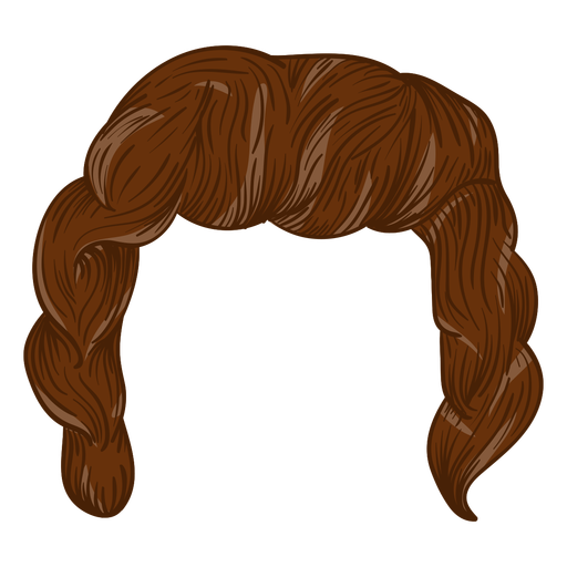 Brown Curly Hair PNG Image Background