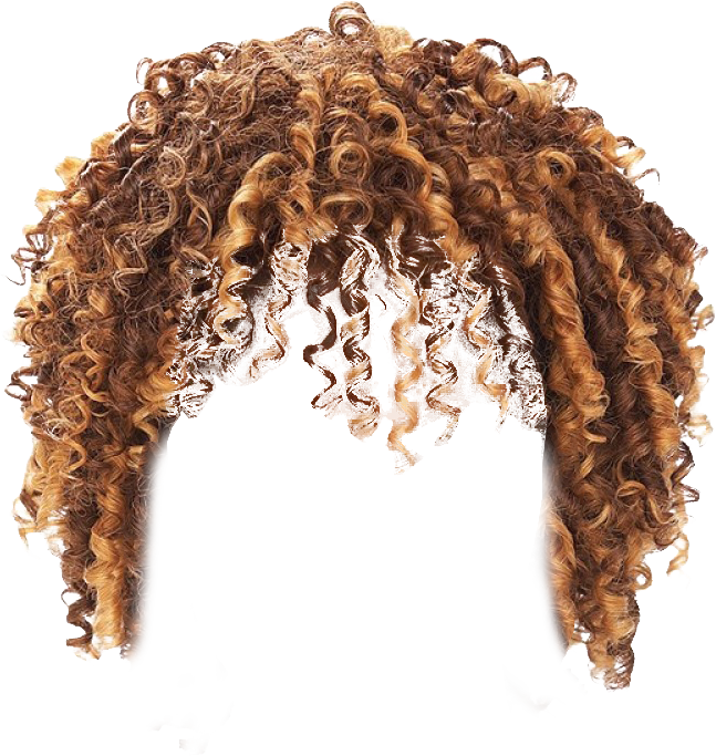 Immagine Trasparente dei capelli ricci marroni