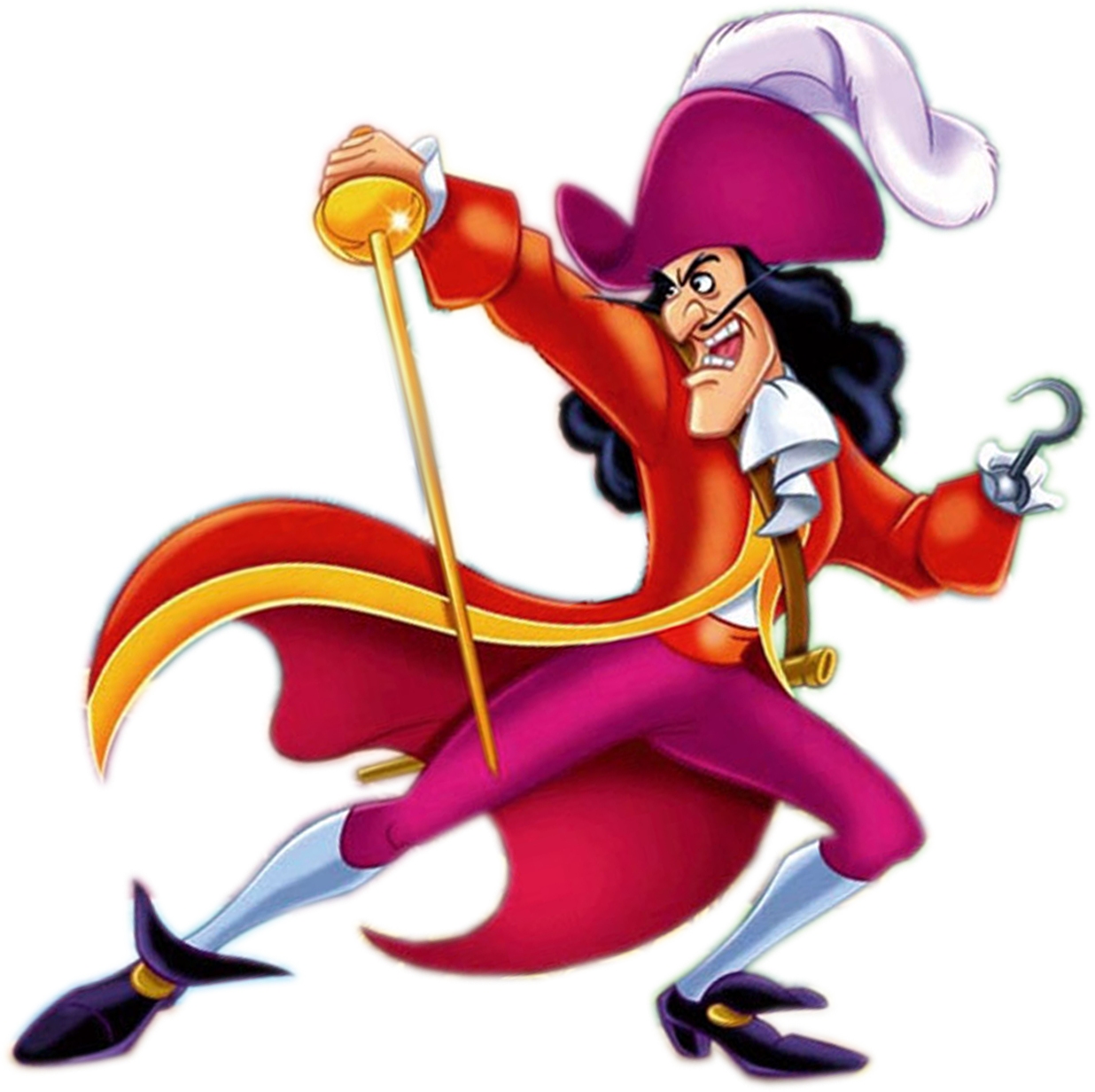 Capitaine Hook Peter Pan PNG Image de haute qualité