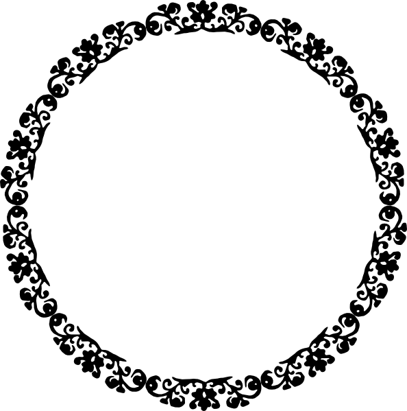 Imagen Transparente de la guirnalda del marco del círculo