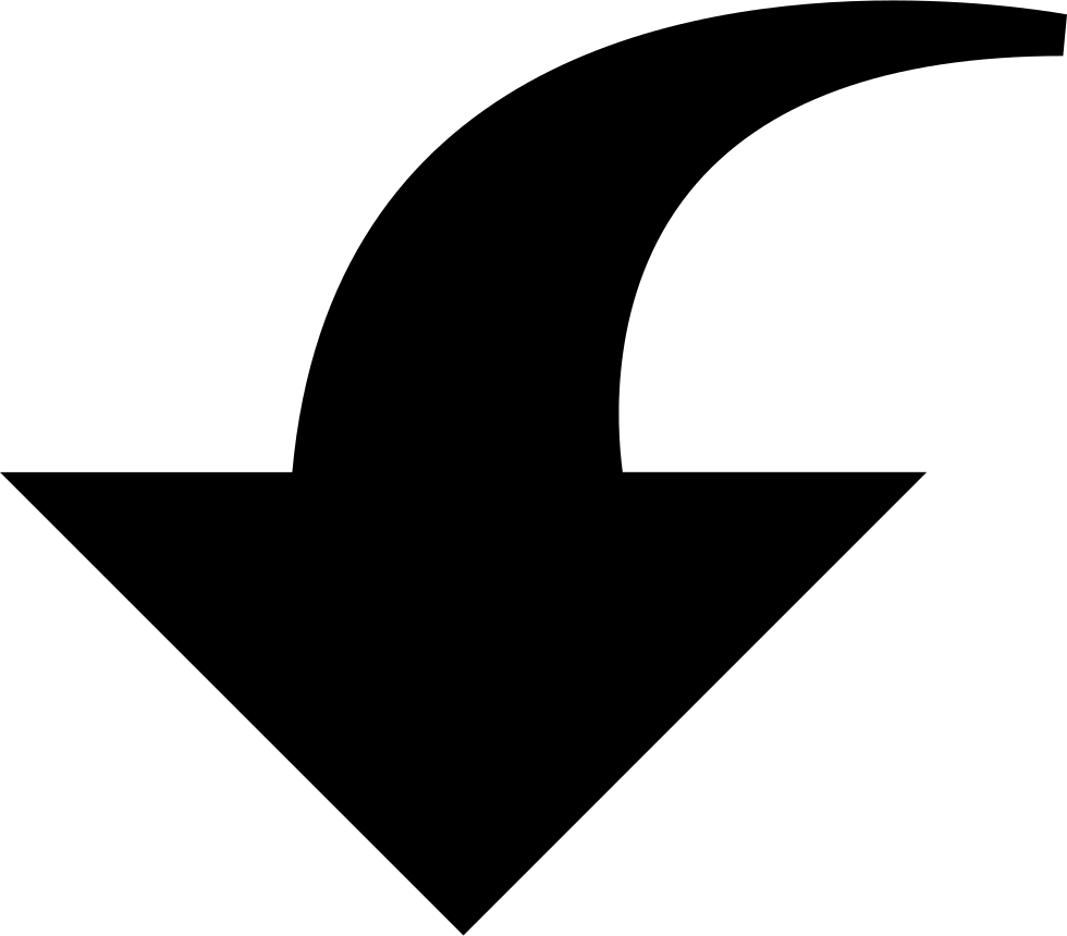 Downward Curved Arrow PNG Free Download
